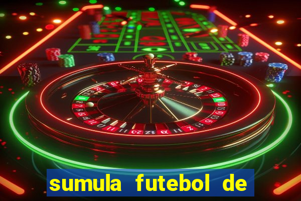 sumula futebol de campo word