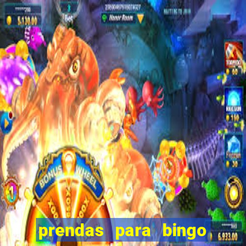 prendas para bingo de natal