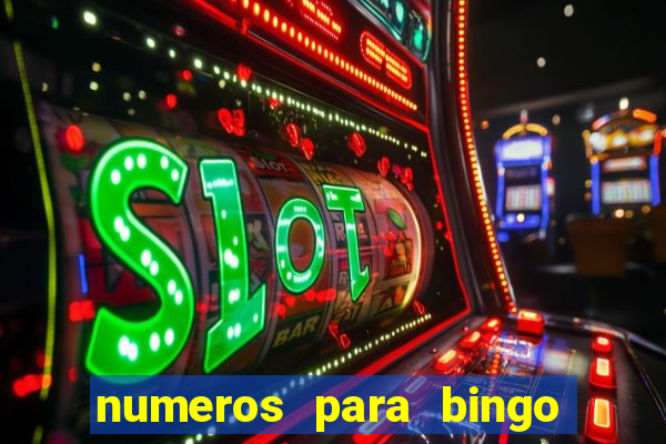 numeros para bingo de 1 a 90